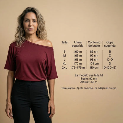 Blusa Oversize-Perla-S/XXL